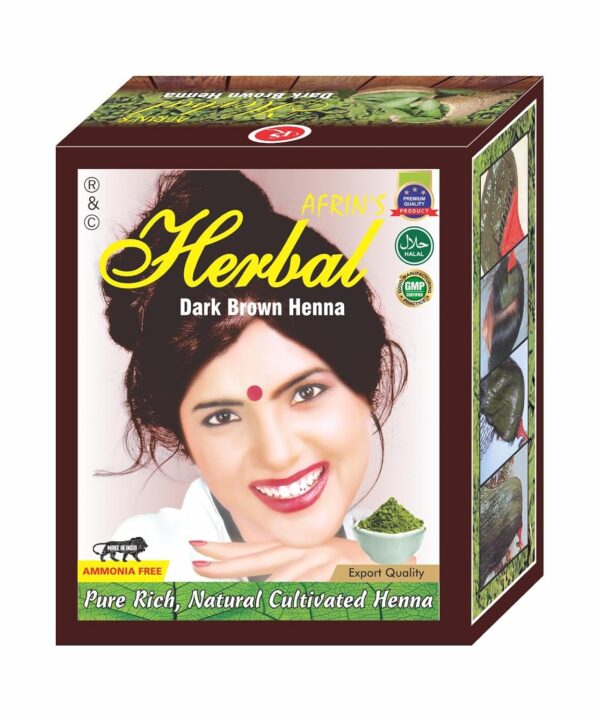 Dark Brown Henna Powder Hair Color