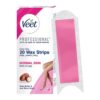 Veet Full Body Waxing Strips Kit for Normal Skin, 20 Strips